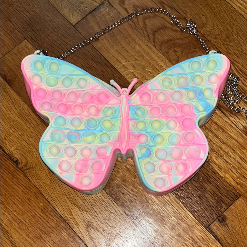 Colorful Butterfly Pop It Purse